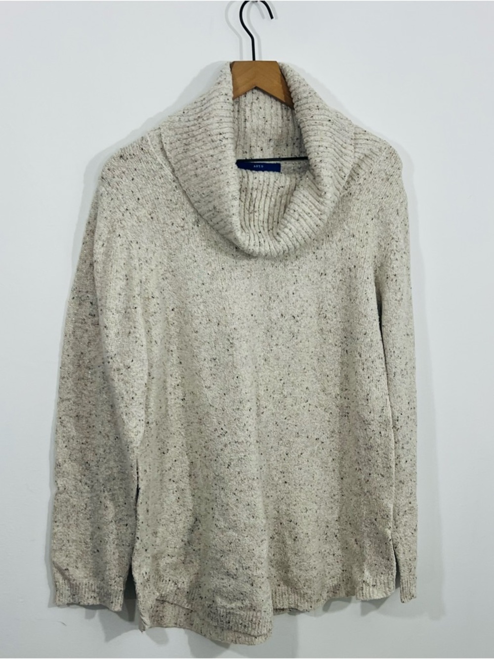 Apt 9 Super Soft Long Sleeve Pullover Draped Cowl Turtleneck Sweatshirt Size XL
